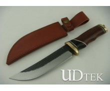 Manual forging High Quality Persia Hunting Knife II Survival Knife with Brass + Color Wood + Ebony Handle UDTEK01183
